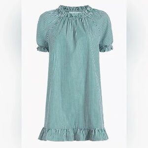 Hill House Katherine Nap Dress in green gingham size XS